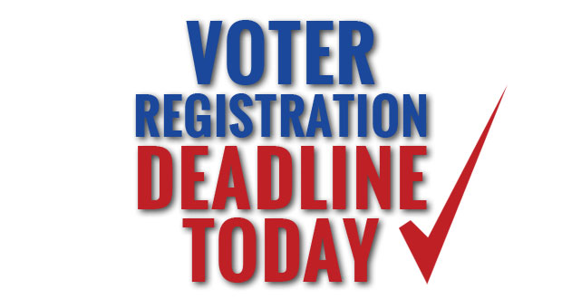 A graphic promoting the Voter Registration Deadline