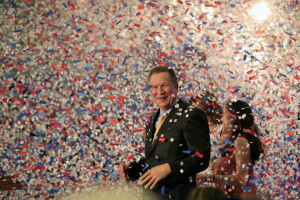 Gov. John Kasich wins Ohio and talks to his supporters during an event at Baldwin Wallace University in Berea, Ohio on March 15, 2016. (Kyle Robertson/ The Columbus Dispatch)