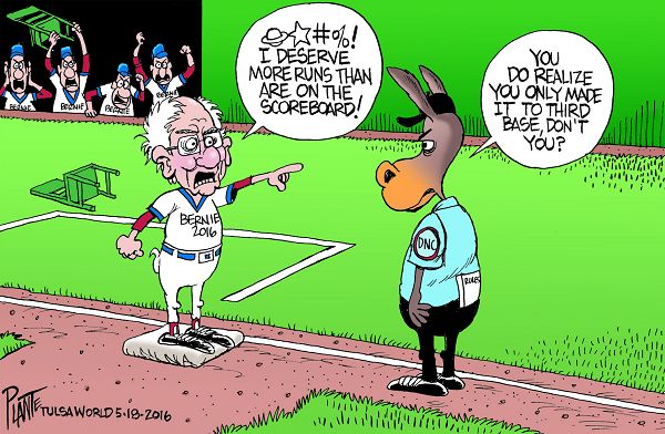 Bruce Plante Cartoon: Bernie's rules, Senator Bernie Sanders, Democratic Presidential Primary 2016, Secretary Hillary Clinton, Nevada Democratic Convention, delagates, Super Delegates, DNC, Democratic Party, Plante 20160519