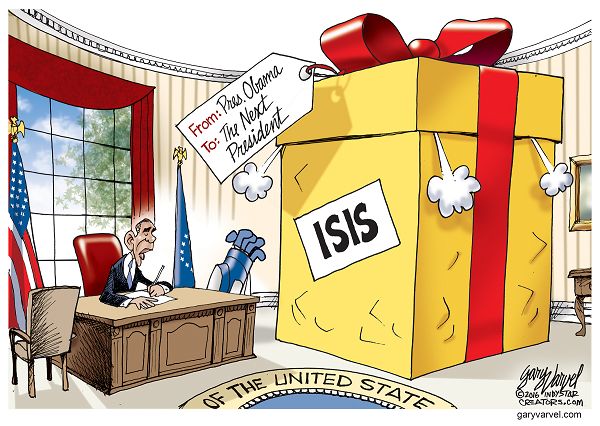 Cartoonist Gary Varvel: Obama giving ISIS to next President
