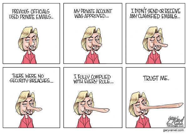 Hillary Clinton's excuses about her use of a personal email server are stretching credulity.