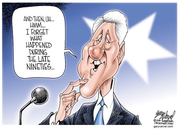 President Bill Clinton told the life story of his wife Hillary but he selectively left some things out.