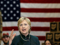 U.S. Democratic presidential candidate Hillary Clinton speaks at a campaign event in Athens
