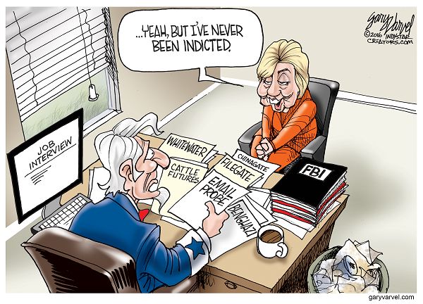 Will the American voters be concerned with Hillary Clinton's history as she interviews for job as President?