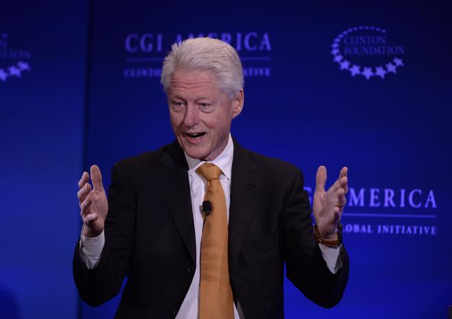 DENVER, CO. - JUNE 25: Former President of the United States, Bill Clinton, answers questions during a conversation hosted by Bloomberg TV entitled, “A New Competitive Era: America in the World,” during the Clinton Global Initiative America at the Sheridan Downtown Denver, Wednesday morning, June 25, 2014. (Photo By Andy Cross / The Denver Post)