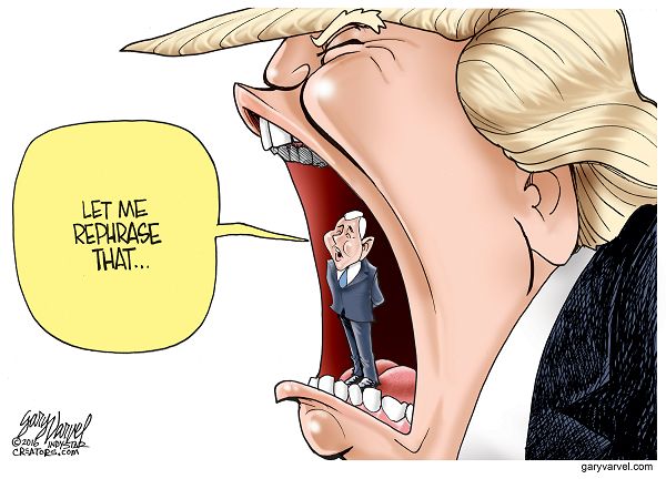 Cartoonist Gary Varvel: Trump's mouthpiece is Gov. Mike Pence