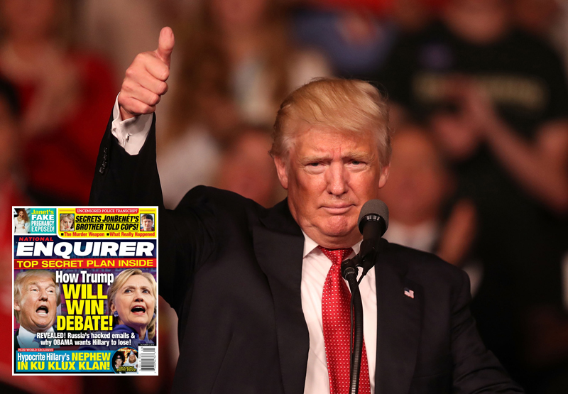 ESTERO, FL - SEPTEMBER 19: Republican presidential candidate Donald Trump speaks during a campaign rally at the Germain Arena on September 19, 2016 in Estero, Florida. Trump is locked in a tight race against Democratic candidate Hillary Clinton in Florida as the November 8th election nears. (Photo by Joe Raedle/Getty Images)