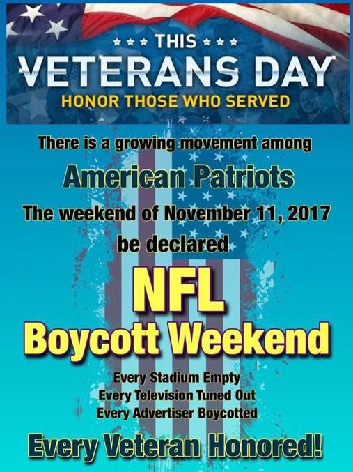 Special “Veterans Day NFL Boycott Update” Edition Whistleblower Newswire